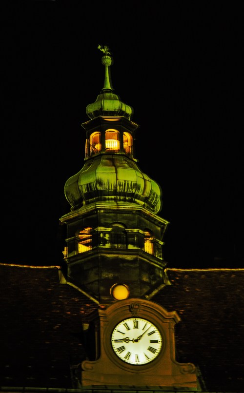 clock tower in Vienna, Austria